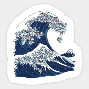 The Great Wave Shih Tzu Sticker